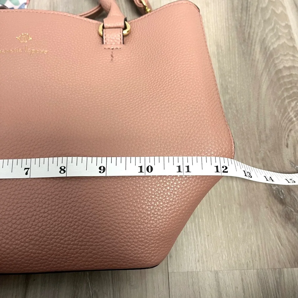 Nanette Lepore Purse Women's Pink Pebbled Faux Leather Satchel Crossbody New